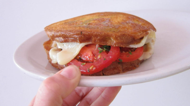 marinated tomato grilled cheese