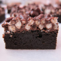 salted crunch dark chocolate brownie